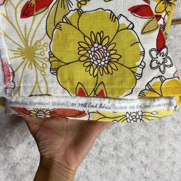 Patchwork Top‎ Floral Print Sleeveless White Crew Neck Fashion Top - Picture 6 of 7